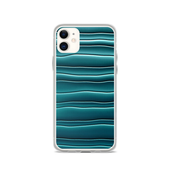 Cyan Blue Blob Squishy Style Flexible Clear iPhone Case Bump Resistant Corners CREATIVETECH