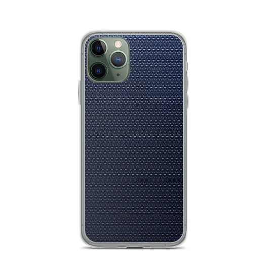 Dark Blue Industrial Rubber Grid Style Flexible Clear iPhone Case Bump Resistant Corners CREATIVETECH