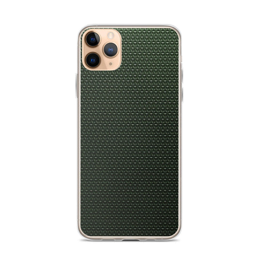 Dark Green Industrial Grid Style Flexible Clear iPhone Case Bump Resistant Corners CREATIVETECH