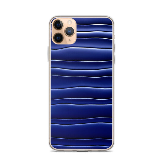 Dark Blue Gummy Squishy Blob Style Flexible Clear iPhone Case Bump Resistant Corners CREATIVETECH