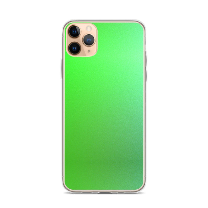 Intensive Green Gradient Colorful Flexible Clear iPhone Case Bump Resistant Corners CREATIVETECH