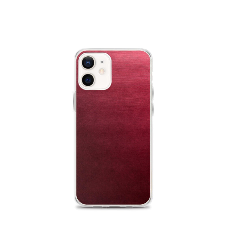 Load image into Gallery viewer, Brushed Red Metal Flexible Clear iPhone Case Bump Resistant Corners CREATIVETECH
