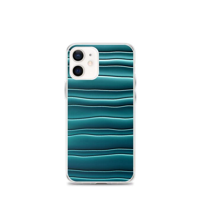 Cyan Blue Blob Squishy Style Flexible Clear iPhone Case Bump Resistant Corners CREATIVETECH