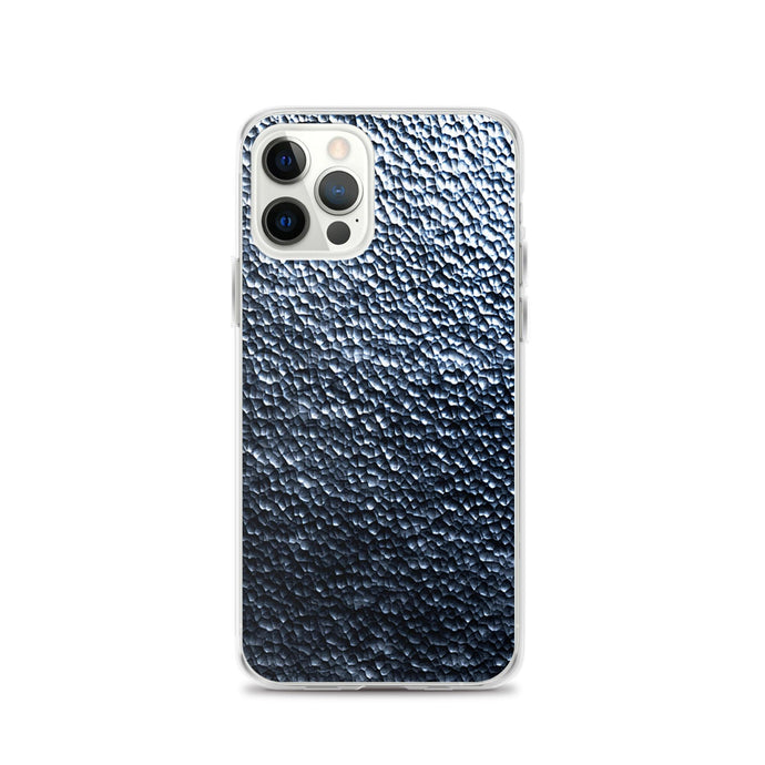 Dark Hammered Metal Silver Steel Industrial Style Flexible Clear iPhone Case Bump Resistant Corners CREATIVETECH