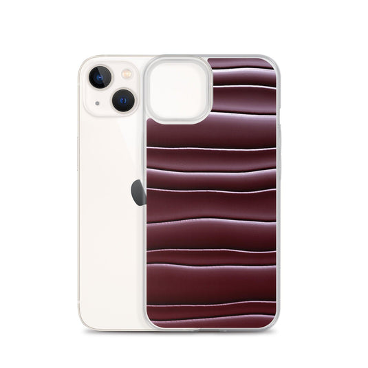 Dark Burgundi Red Gummy Squishy Blob Style Flexible Clear iPhone Case Bump Resistant Corners CREATIVETECH