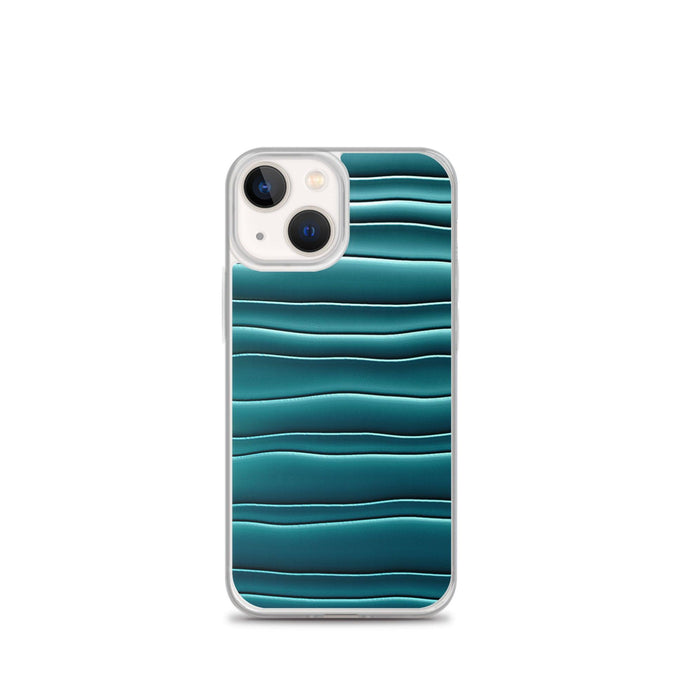 Cyan Blue Blob Squishy Style Flexible Clear iPhone Case Bump Resistant Corners CREATIVETECH