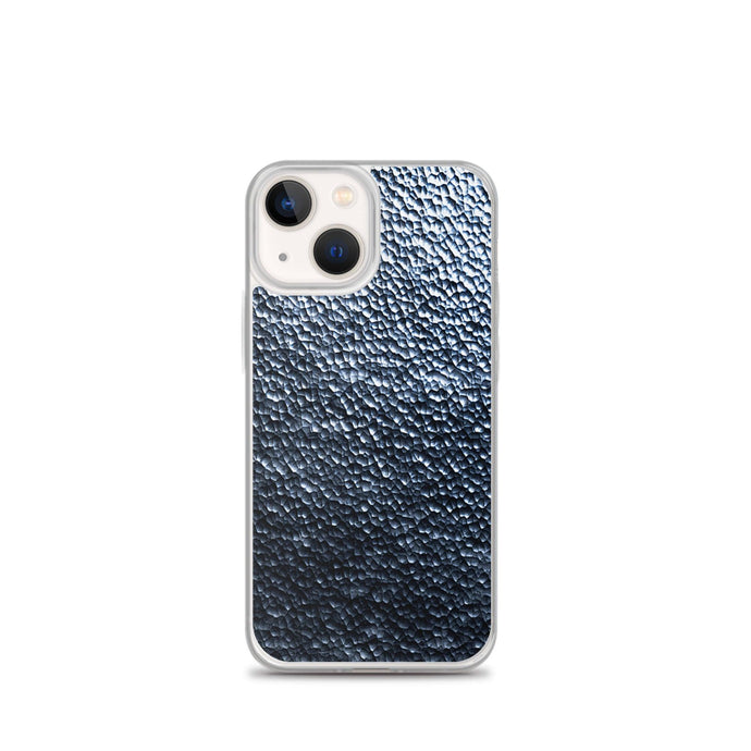 Dark Hammered Metal Silver Steel Industrial Style Flexible Clear iPhone Case Bump Resistant Corners CREATIVETECH