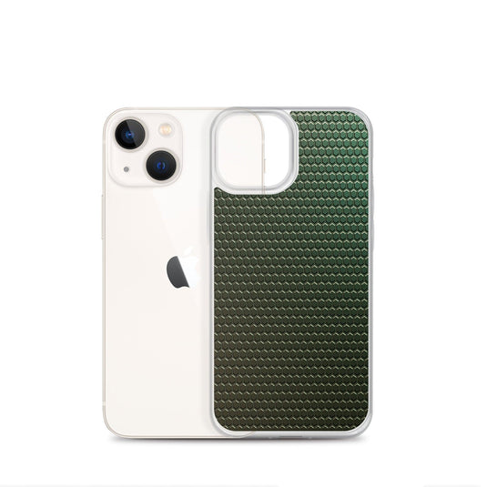 Dark Green Industrial Rubber Style Flexible Clear iPhone Case Bump Resistant Corners CREATIVETECH