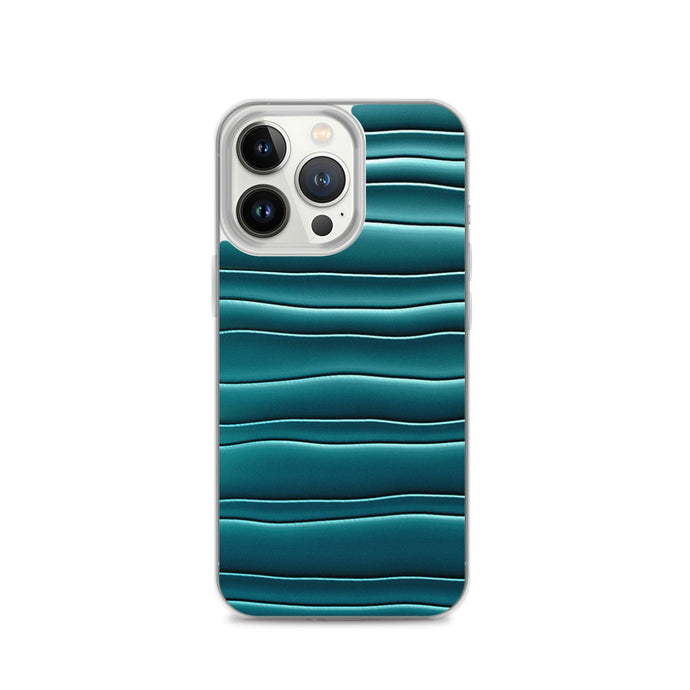Cyan Blue Blob Squishy Style Flexible Clear iPhone Case Bump Resistant Corners CREATIVETECH