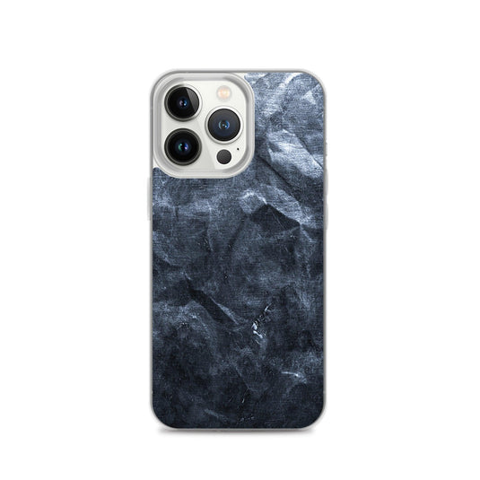 Hammered Dark Metal Industrial Grid Style Flexible Clear iPhone Case Bump Resistant Corners CREATIVETECH