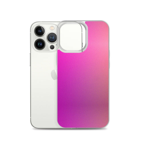 Pink Orange Gradient Colorful Flexible Clear iPhone Case Bump Resistant Corners CREATIVETECH