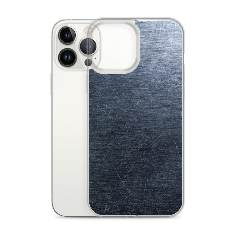 Load image into Gallery viewer, Brushed Dark Metal Flexible Clear iPhone Case Bump Resistant Corners CREATIVETECH
