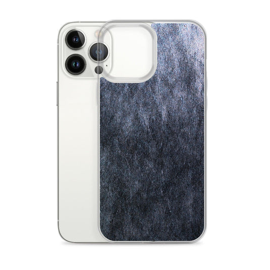 Dark Grey Metal Stone Industrial Style Flexible Clear iPhone Case Bump Resistant Corners CREATIVETECH