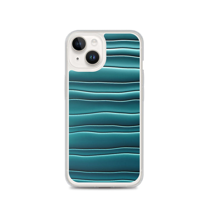 Cyan Blue Blob Squishy Style Flexible Clear iPhone Case Bump Resistant Corners CREATIVETECH