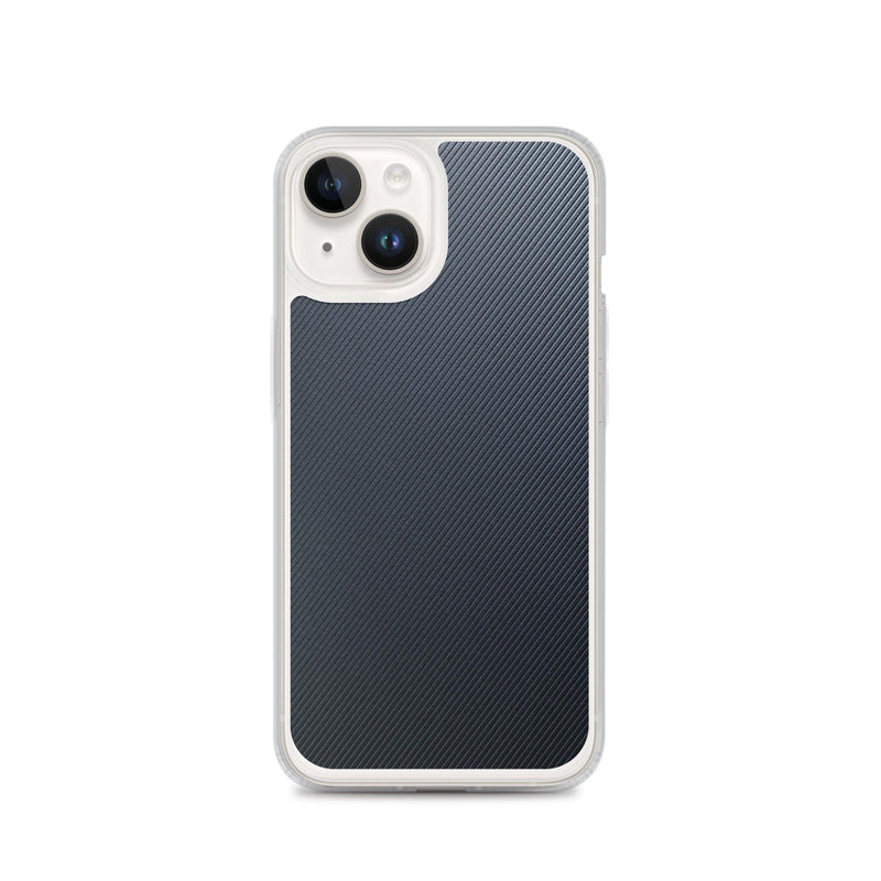 Load image into Gallery viewer, Striped Rubber Industrial Style Dark Grey Black Flexible Clear iPhone Case Bump Resistant Corners CREATIVETECH
