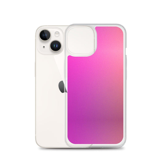 Pink Orange Gradient Colorful Flexible Clear iPhone Case Bump Resistant Corners CREATIVETECH