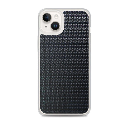 Industrial Dark Back Tech Metal Grid Flexible Clear iPhone Case Bump Resistant Corners CREATIVETECH