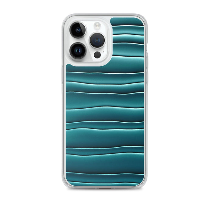 Cyan Blue Blob Squishy Style Flexible Clear iPhone Case Bump Resistant Corners CREATIVETECH