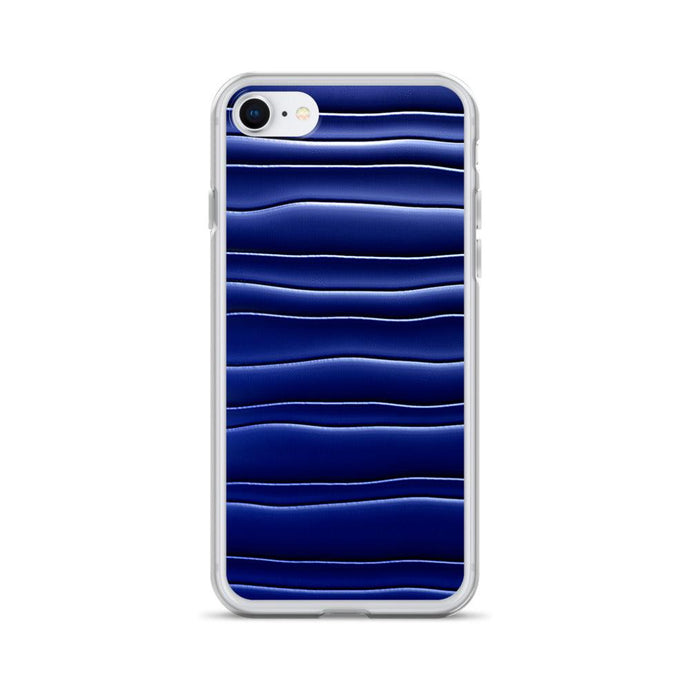 Dark Blue Gummy Squishy Blob Style Flexible Clear iPhone Case Bump Resistant Corners CREATIVETECH