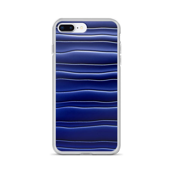 Dark Blue Gummy Squishy Blob Style Flexible Clear iPhone Case Bump Resistant Corners CREATIVETECH