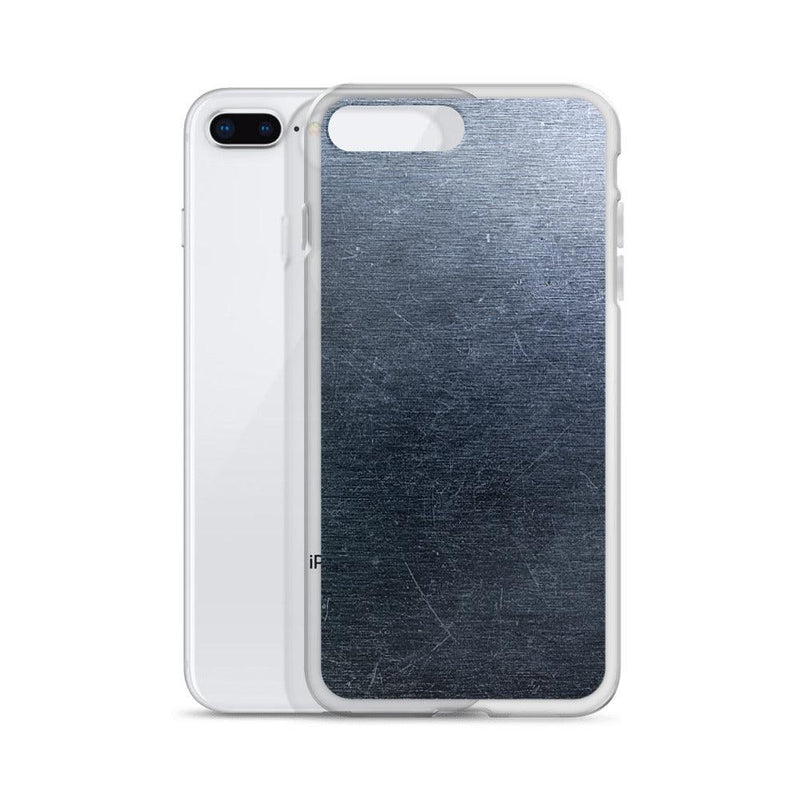Load image into Gallery viewer, Brushed Dark Metal Flexible Clear iPhone Case Bump Resistant Corners CREATIVETECH
