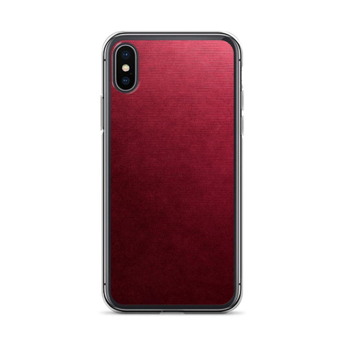 Brushed Red Metal Flexible Clear iPhone Case Bump Resistant Corners CREATIVETECH