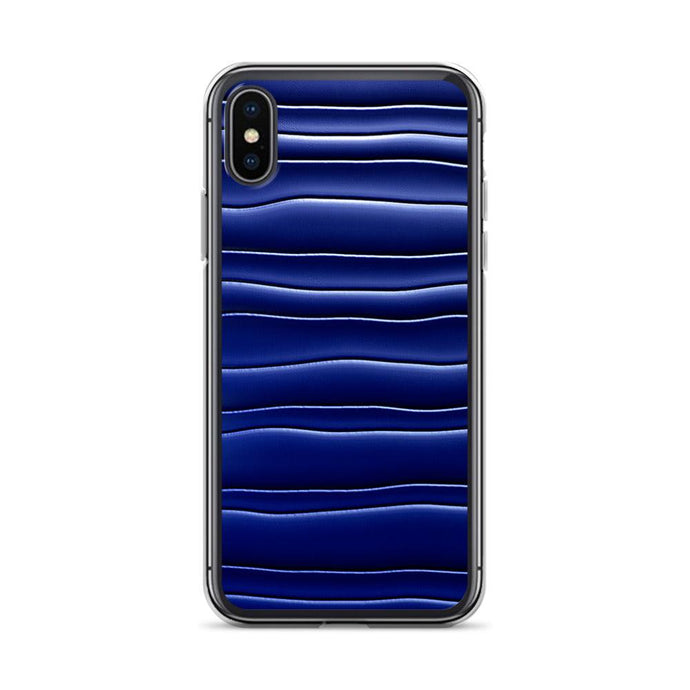 Dark Blue Gummy Squishy Blob Style Flexible Clear iPhone Case Bump Resistant Corners CREATIVETECH