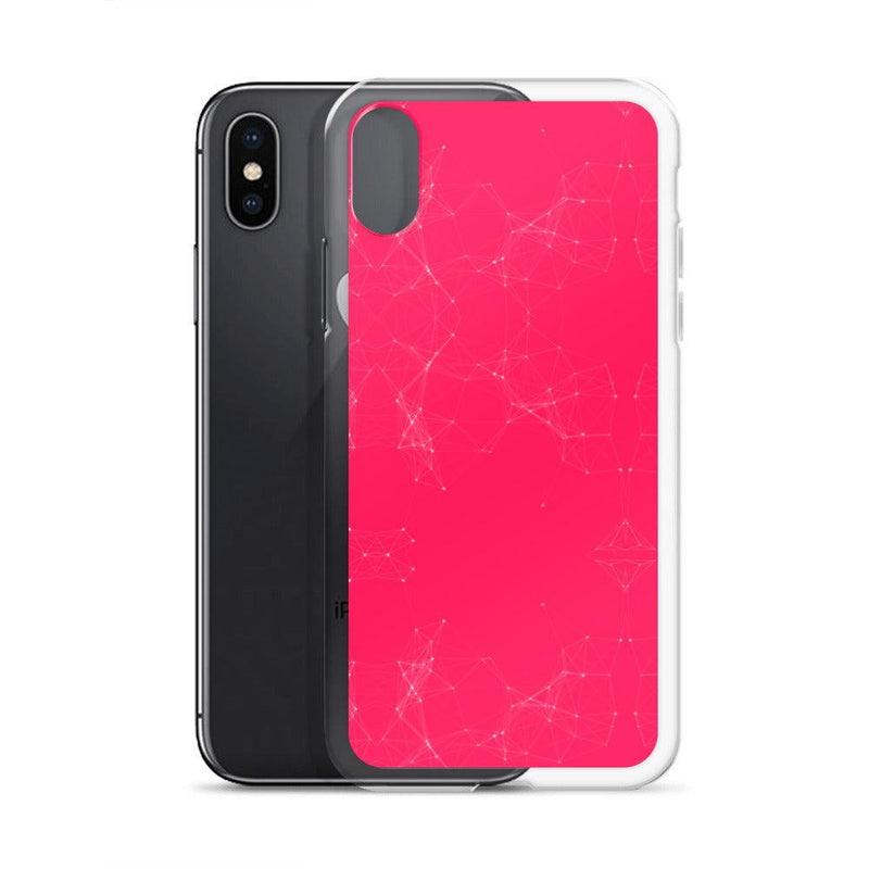 Load image into Gallery viewer, Neon Pink Red iPhone Case Clear Thin
