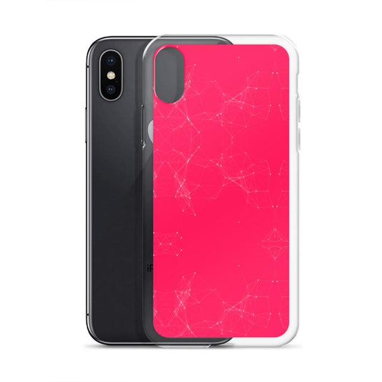 Neon Pink Red iPhone Case Clear Thin