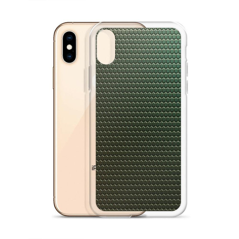 Load image into Gallery viewer, Dark Green Industrial Rubber Style Flexible Clear iPhone Case Bump Resistant Corners CREATIVETECH
