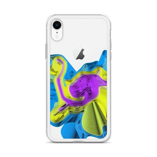 Cool Colorful Waves Flexible Clear iPhone Case Bump Resistant Corners CREATIVETECH