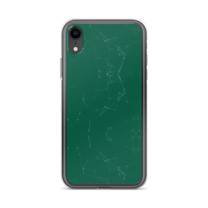 Olive Green Elegant Cyber Polygon Flexible Clear iPhone Case Bump Resistant Corners CREATIVETECH