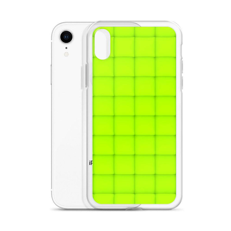Load image into Gallery viewer, Neon Green Squishy Flexible Clear iPhone Case Bump Resistant Corners CREATIVETECH
