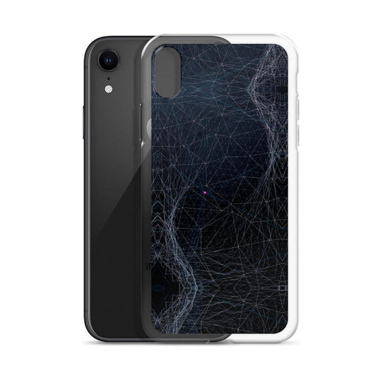 Dark Cyber Polygon Flexible Clear iPhone Case Bump Resistant Corners CREATIVETECH