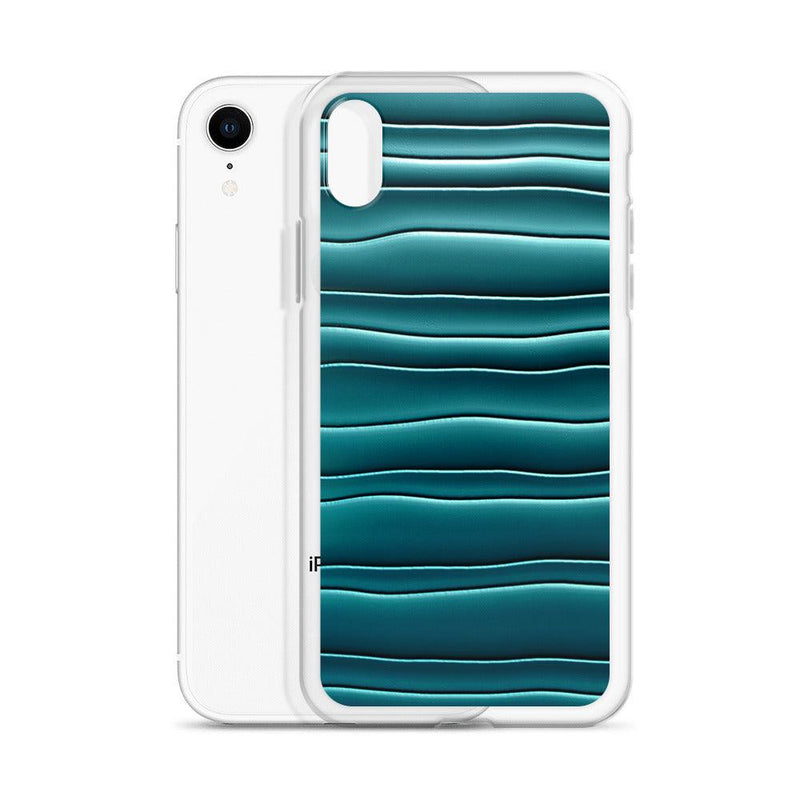 Load image into Gallery viewer, Cyan Blue Blob Squishy Style Flexible Clear iPhone Case Bump Resistant Corners CREATIVETECH

