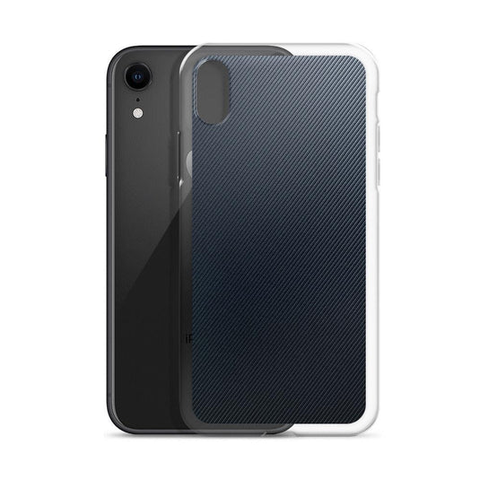 Striped Rubber Industrial Style Dark Grey Black Flexible Clear iPhone Case Bump Resistant Corners CREATIVETECH