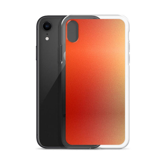 Intensive Orange Red Gradient Colorful Flexible Clear iPhone Case Bump Resistant Corners CREATIVETECH