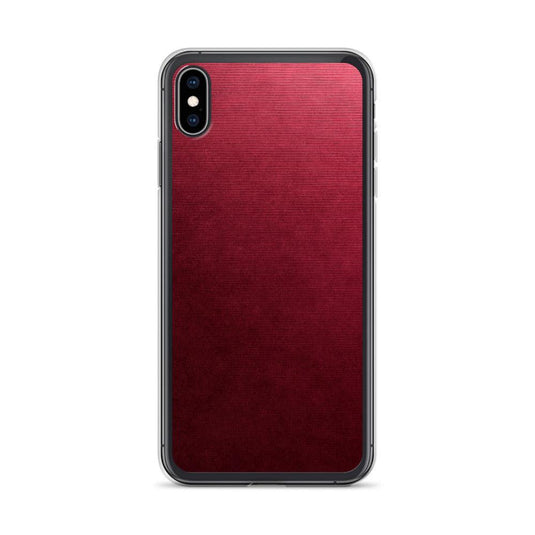 Brushed Red Metal Flexible Clear iPhone Case Bump Resistant Corners CREATIVETECH