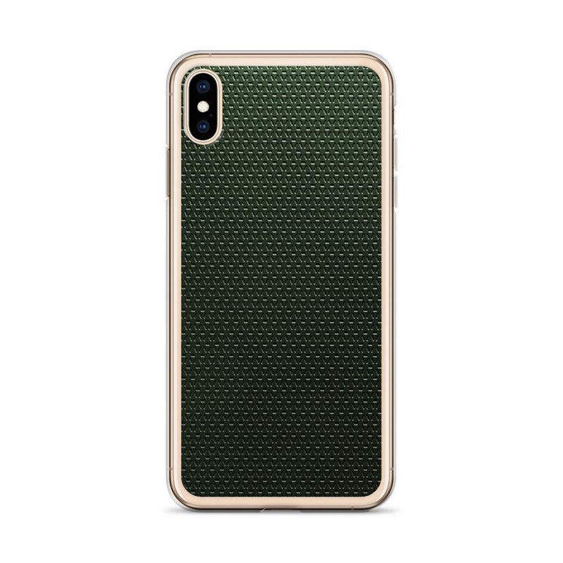 Load image into Gallery viewer, Dark Green Industrial Grid Style Flexible Clear iPhone Case Bump Resistant Corners CREATIVETECH

