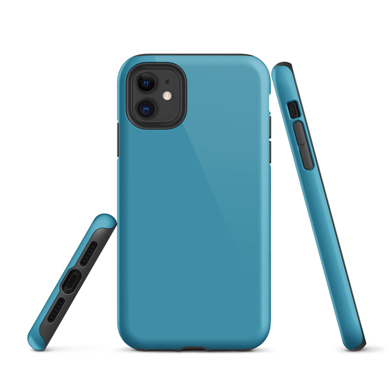 Load image into Gallery viewer, Blue iPhone Case Hardshell 3D Wrap Thermal Plain Color CREATIVETECH
