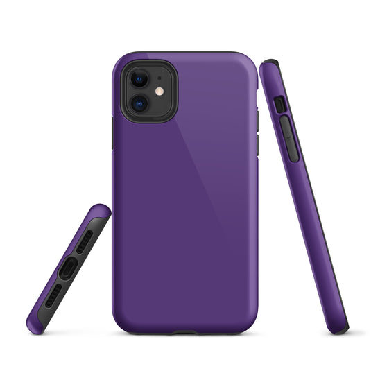 Indigo Purple iPhone Case Hardshell 3D Wrap Thermal Plain Color CREATIVETECH