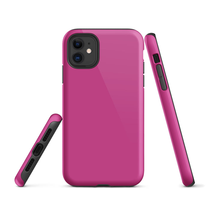 Deep Cerise Pink iPhone Case Hardshell 3D Wrap Thermal Plain Color CREATIVETECH