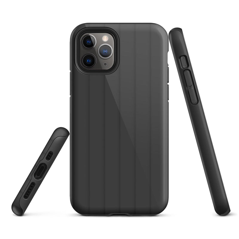 Load image into Gallery viewer, Black Ribbed Squishy iPhone Case Double Layer Impact Resistant Tough 3D Wrap Matte or Glossy Finish CREATIVETECH
