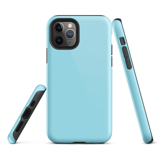 Blizzard Blue iPhone Case Hardshell 3D Wrap Thermal Plain Color CREATIVETECH
