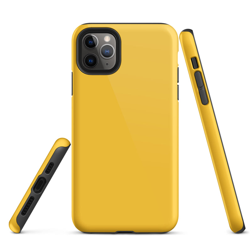 Load image into Gallery viewer, Yellow iPhone Case Hardshell 3D Wrap Thermal Plain Color CREATIVETECH
