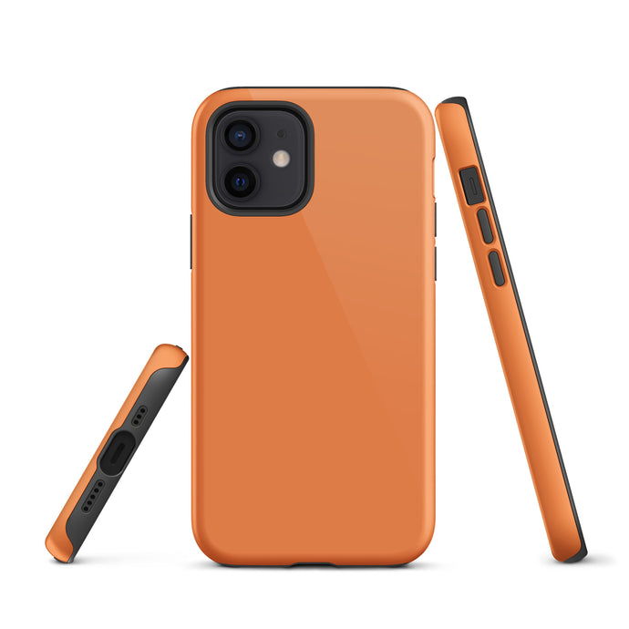 Flamenco Orange iPhone Case Hardshell 3D Wrap Thermal Plain Color CREATIVETECH
