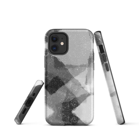 Creative Paint Black White Colorful Hardshell iPhone Case Double Layer Impact Resistant Tough 3D Wrap CREATIVETECH