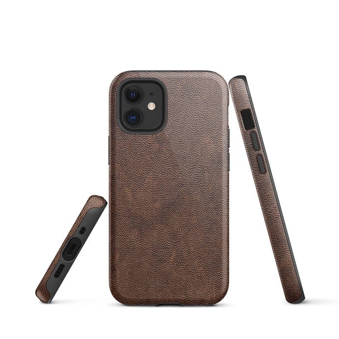 Brown Leather iPhone Case Hardshell 3D Wrap Thermal CREATIVETECH