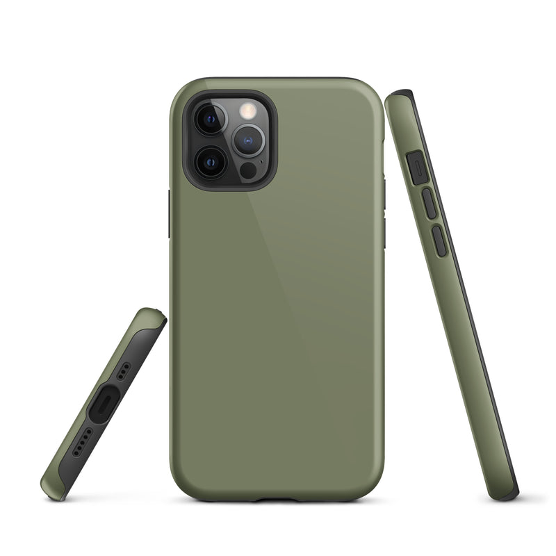 Load image into Gallery viewer, Finch Green iPhone Case Hardshell 3D Wrap Thermal Plain Color CREATIVETECH
