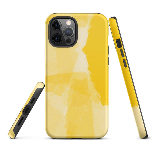 Creative Paint Yellow Colorful Hardshell iPhone Case Double Layer Impact Resistant Tough 3D Wrap CREATIVETECH